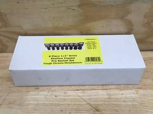 Powerbuilt 8 Piece 12 Drive Shallow Impact Pro Socket Set