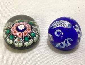 Pair of Art Glass Paperweights