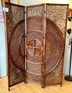 Wicker 3 Panel Screen