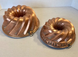 Pair of Antique Copper Molds