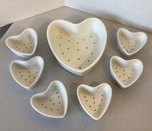 French Pottery Cheese Strainers