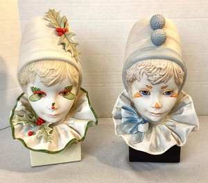 Pair of Cybis Clown Figures