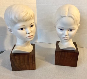 Pair of Cybis Porcelain Boy & Girl Figures