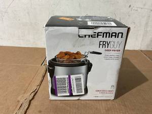 lot 225 image: Chefman Deep Fryer with Removable Basket, Non-Stick Coating Adjustable Temperature Control, 1-l, Stainless Steel