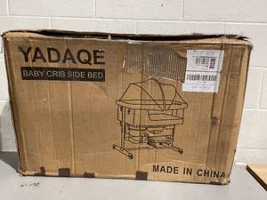 lot 406 image: Yadaqe Baby Bassinet, Baby Basinet Bedside Sleeper, Easy to Fold Portable Crib