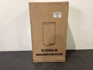 lot 521 image: CL.HPAHKL 30 Liter  8 Gallon Kitchen Trash Can, Stainless Steel with Lid