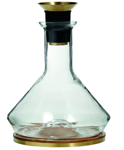 lot 212 image: RBT Decanter with Wood Coaster and Micro-Perforated Aerator,Clear