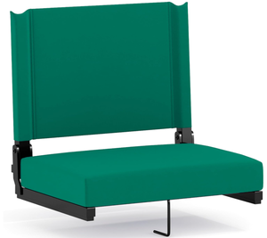 lot 236 image: Flash Furniture Grandstand Portable Stadium Seat for Bleachers or Benches, Hunter Green