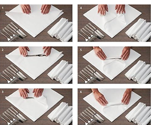 lot 239 image: Hoffmaster 125043 Linen-Like Flat Pack Economy Napkin, 14-12 Length x 14-12 Width, White (Case of 1000)