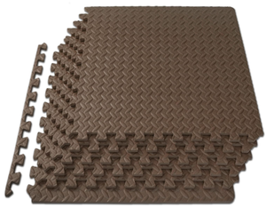lot 302 image: ProsourceFit Puzzle Exercise Mat  in, EVA Interlocking Foam Floor Tiles for Home Gym- 6 PCS