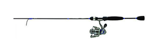lot 306 image: Lews Laser Lite Spinning Reel and Fishing Rod Combo, 5-Foot Rod, Size 50 Reel, Silver