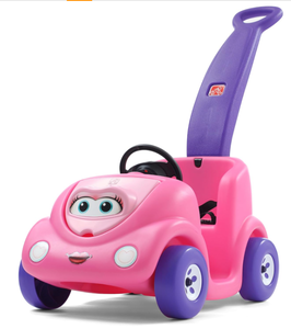 lot 312 image: Step2 Push Around Buggy Kids Push Car, Ride On Toy, Stroller Substitute, Includes Seat Belt & Horn, Made of Durable Plastic, Max Weight 50 lbs., For Toddlers 1.5-4 Years Old, Pink