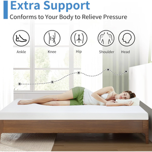 lot 325 image: Gel Memory Foam Mattress 5 inch Twin Size Mattress with Removable Soft Cover Medium Firm Mattresses CertiPUR-US Certified for Cool Sleep Relieving Pressure Relief