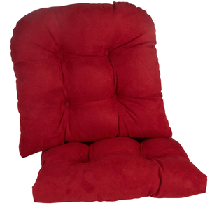 lot 340 image: Klear Vu Gripper Overstuffed Universal Non-Slip Dining Chair Cushions for Kitchen Decor or Office Use, U-Shaped Skid-Proof Seat Pad, 17x17 Inches, 2 Count (Pack of 1), Red