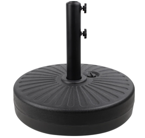 lot 351 image: Round Umbrella Base Water Filled with Steel Umbrella Holder, Black