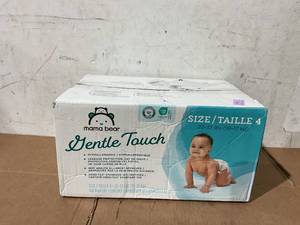 lot 244 image: Amazon Brand - Mama Bear Gentle Touch Diapers, Hypoallergenic, Size 4, 148 Count, 4 Packs of 37,