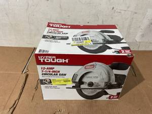 lot 263 image: Hyper Tough 12 Amp Corded 7-14 Circular Saw with Steel Plate Shoe