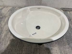 lot 178 image: Kohler K-2874 Undermount Enamel Cast Iron Lavatory Sink