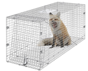 lot 124 image: VEVOR Live Animal Cage Trap, Humane Cat Trap Galvanized Iron