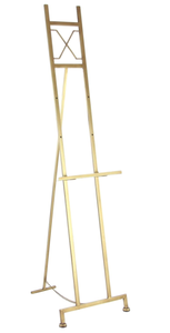 lot 176 image: Deco 79 Metal Large Free Standing Adjustable Display Stand 3 Tier Easel with Chain Support