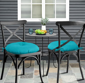 lot 182 image: 2PCS Sweet Home Collection Outdoor Furniture Cushion Bistro Chair Pads