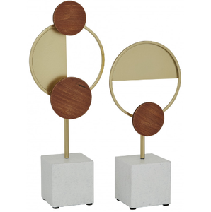 lot 245 image: 2PCS Metal Table Deco