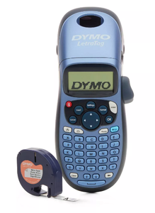 lot 256 image: DYMO LetraTag 100H Handheld Label Maker Portable Label Printer, Battery Operated, Gray, Plastic, Requires 4 AA Batteries
