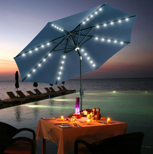 lot 401 image: Autlaycil 10 Patio Umbrella 40 LED lights for Garden Outdoor, Market Solar Umbrella