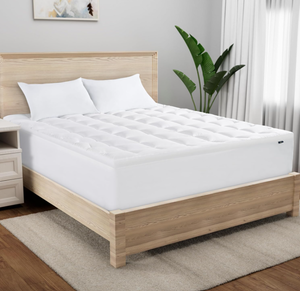 lot 428 image: Full Size Serta Memory Flex Soft Mattress Topper, 2 Pillow Top Mattress Pad