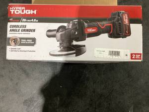 lot 558 image: Hyper Tough 20V 1.5Ah Lithium-ion Angle Grinder