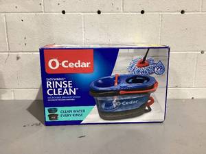 lot 454 image: O-Cedar RinseClean Clean Water Spin Mop and Bucket System  Clean with Clean Water  Removes 99% of Bacteria