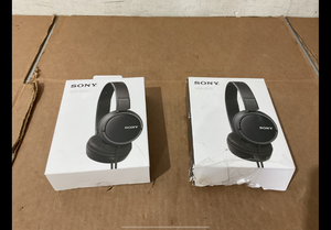 lot 626 image: LOT OF 2 Sony ZX Series Wired On Ear Headphones - (MDR-ZX110)