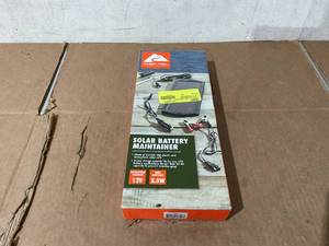 lot 641 image: Ozark Trail 12-Volt Solar Battery Maintainer with Carrying Case, Trickle Charge, BT6318