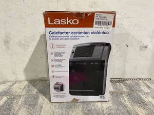 lot 91 image: Lasko 1500W Cyclonic Ceramic Console Electric Space Heater with Timer, CC24925