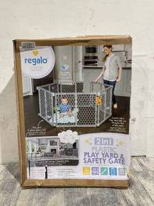 lot 93 image: Regalo Plastic 192 Super Wide Baby Gate and Play Yard, 2-in-1, Ages 6 to 24 Months