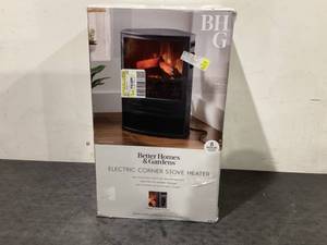 lot 584 image: Better Homes & Gardens New Electric Corner Stove Heater with Remote