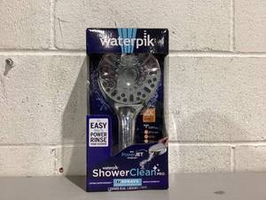 lot 493 image: Waterpik ShowerClean PRO Handheld Shower with PowerPulse Massage, Chrome, QCW-763ME