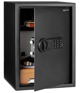 lot 42 image: Amazon Basics Steel Home Security Electronic Safe with Programmable Keypad Lock, 1.8 Cubic Feet, Black