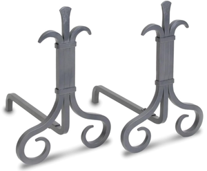lot 46 image: Pilgrim Home and Hearth 18672 Grand Forge Andirons, Natural Iron