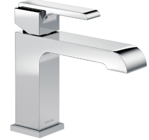 lot 50 image: Delta Single Handle Bathroom Faucet in Chrome