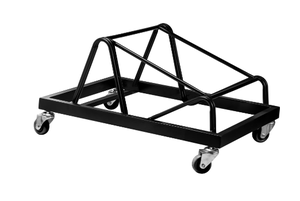 lot 276 image: 240 lb. Weight Capacity Black Steel Dolly for Compact Stack Chairs