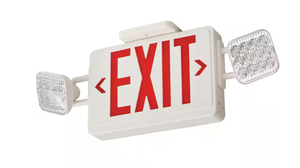 lot 344 image: Lithonia Lighting Contractor Select ECRG SQ 20-Watt Equivalent 120-Volt277-Volt Integrated LED White ExitEmergency Combo Unit