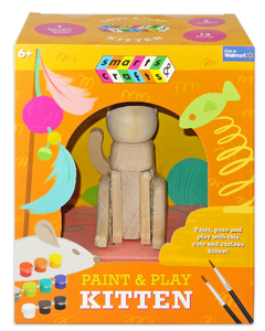 lot 438 image: LOT OF 3 Smarts & Crafts Paint & Play Kitten,15 Pieces, for Children 6 years and up