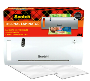 lot 439 image: Scotch Thermal Laminator Plus 2 Letter Size Pouches (TL902)