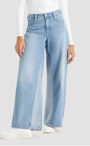 lot 449 image: Levis Womens Mid-Rise 94s Baggy Wide Leg Jeans, Size 31 x 31
