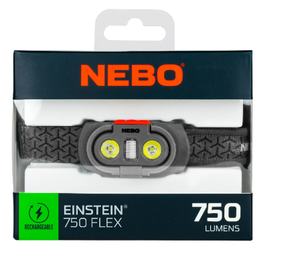lot 450 image: NEBO Einstein 750 Lumen LED Gray Flex Headlamp