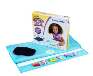 lot 452 image: Crayola Color and Erase Mat, Travel Coloring Kit for Toddlers, Gifts for Toddlers Unisex Child