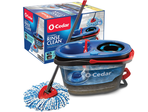 lot 463 image: O-Cedar RinseClean Clean Water Spin Mop and Bucket System  Clean with Clean Water  Removes 99% of Bacteria