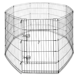 lot 491 image: Vibrant Life 8-Panel Customizable Pet Exercise Playpen with Door, 36 in, for Dogs Up to 70 lbs