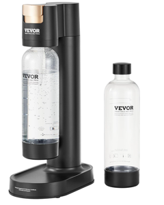 lot 618 image: VEVOR Sparkling Water Maker, Soda Maker Machine for Home Carbonating, Seltzer Water Starter Kit with 2 BPA-free 1L PET Bottles, Compatible with Mainstream Screw-in 60L CO2 Cylinder(NOT Included) Black